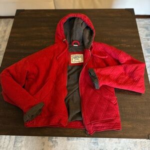 Forenza Red Hooded Quilt Jacket
